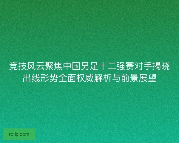 竞技风云聚焦中国男足十二强赛对手揭晓出线形势全面权威解析与前景展望